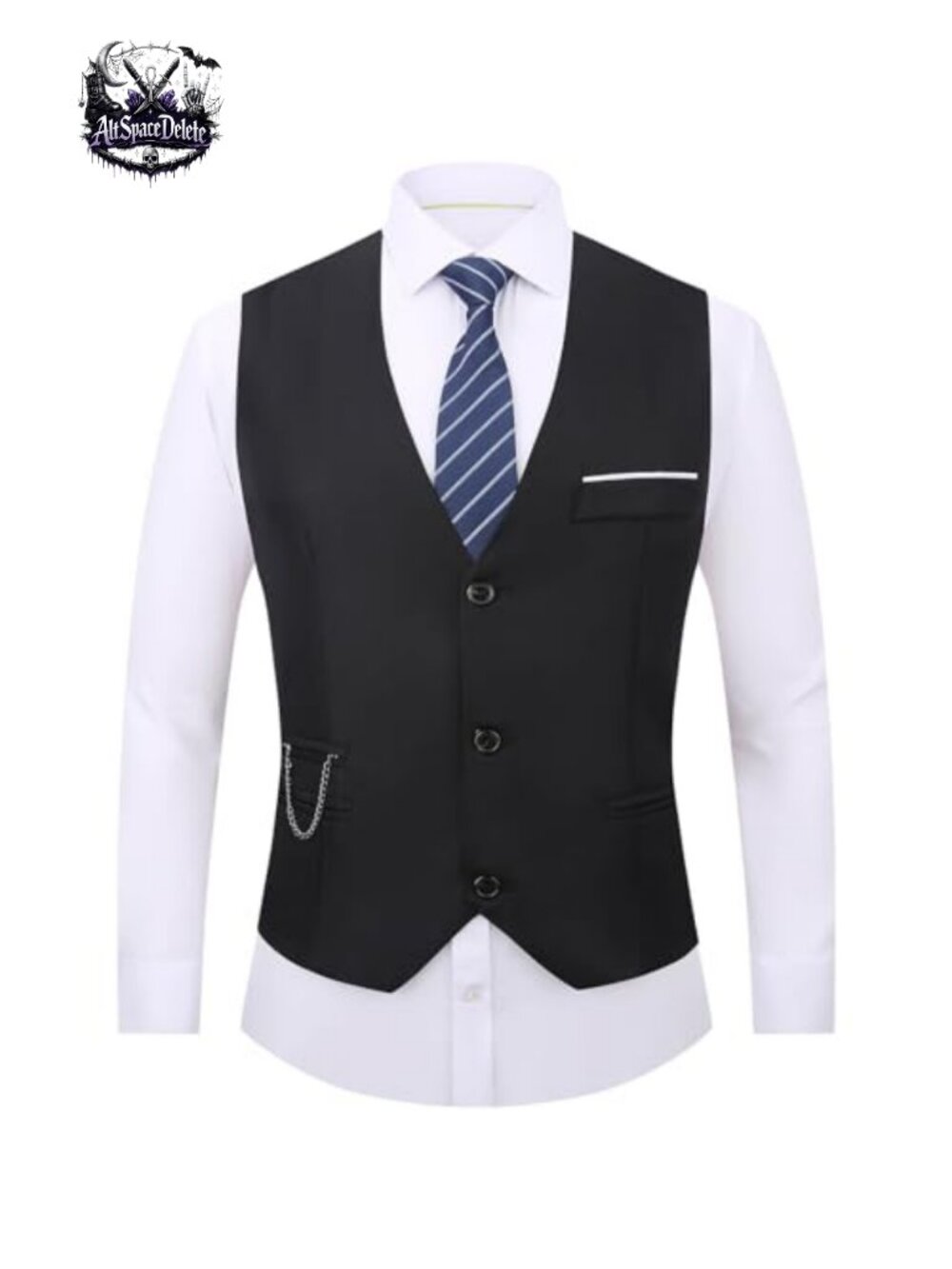 Slim Fit V-Neck Business Suit Vest Sleeveless Tuxedo Waistcoat